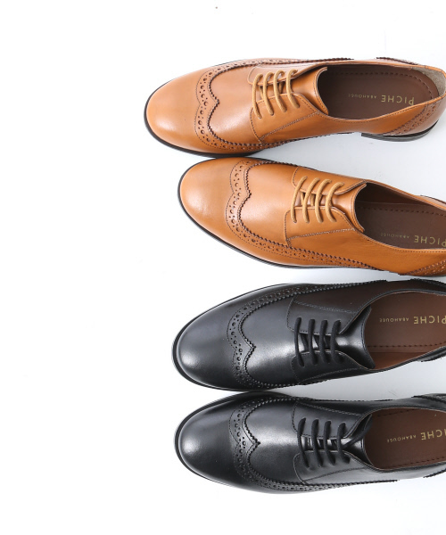 PICHE ABAHOUSE（ピシェ アバハウス）の「ウィングチップシューズ（ドレスシューズ・レディース・ブラック/ブラック系その他/キャメル・36/37/38/39/35）」の14枚目の写真