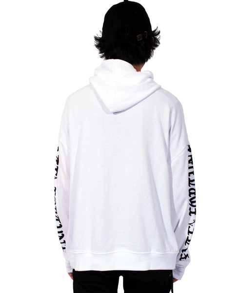 ８(eight)（エイト）の「袖プリント ロゴ プルオーバー パーカー（パーカー・メンズ・ホワイト/ブラック/ピンク・MEDIUM/LARGE）」の8枚目の写真