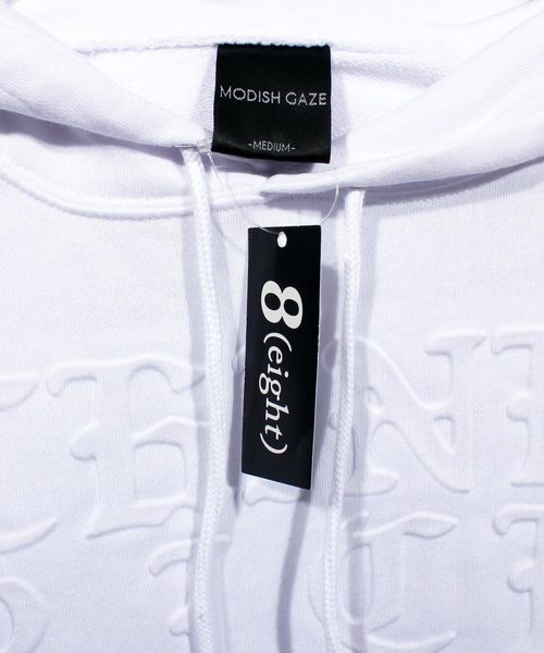 ８(eight)（エイト）の「袖プリント ロゴ プルオーバー パーカー（パーカー・メンズ・ホワイト/ブラック/ピンク・MEDIUM/LARGE）」の9枚目の写真