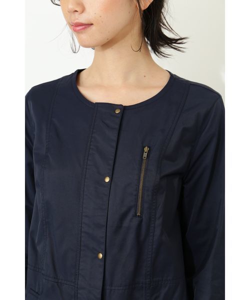 NATURAL BEAUTY BASIC(ナチュラルビューティーベーシック)の「◆交織ツイルミリタリーコート(その他アウター・レディース・ベージュ/ネイビー・LARGE/MEDIUM/SMALL)」の6枚目の写真
