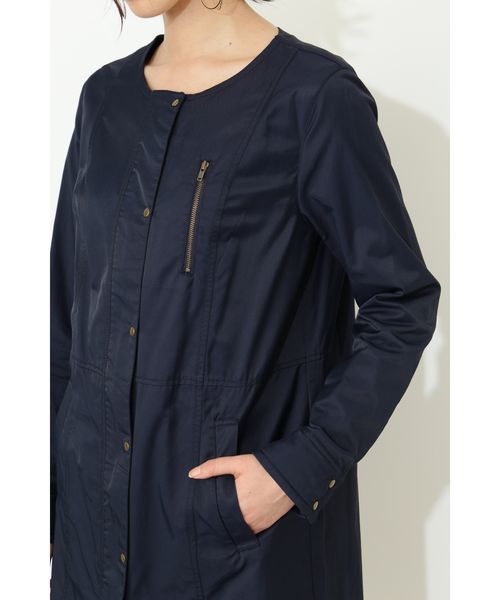 NATURAL BEAUTY BASIC(ナチュラルビューティーベーシック)の「◆交織ツイルミリタリーコート(その他アウター・レディース・ベージュ/ネイビー・LARGE/MEDIUM/SMALL)」の7枚目の写真
