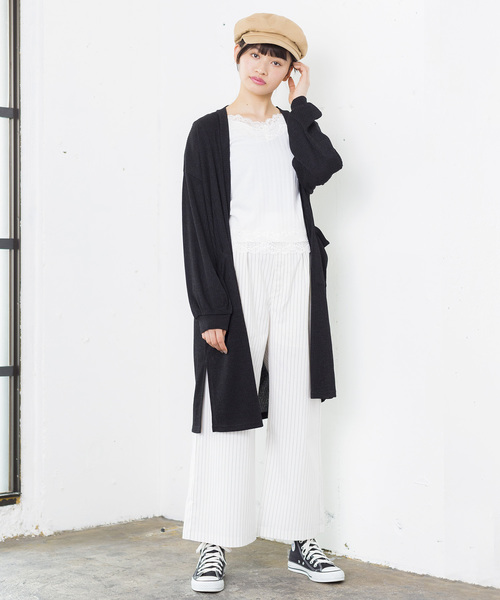 WEGO（ウィゴー）の「WEGO/リブロングカーディガン（カーディガン/ボレロ・レディース・杢グレー/ライトベージュ/ホワイト/ブラック/ライトピンク・FREE）」の20枚目の写真