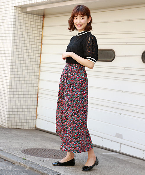 apres jour（アプレジュール）の「ラインレーストップス【ZOZOTOWN限定アイテム】（Tシャツ/カットソー・レディース・ブラック/オフホワイト・フリー）」の12枚目の写真