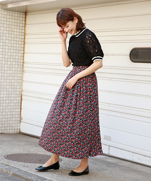 apres jour（アプレジュール）の「ラインレーストップス【ZOZOTOWN限定アイテム】（Tシャツ/カットソー・レディース・ブラック/オフホワイト・フリー）」の13枚目の写真