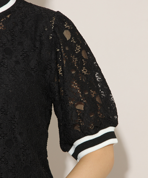 apres jour（アプレジュール）の「ラインレーストップス【ZOZOTOWN限定アイテム】（Tシャツ/カットソー・レディース・ブラック/オフホワイト・フリー）」の15枚目の写真