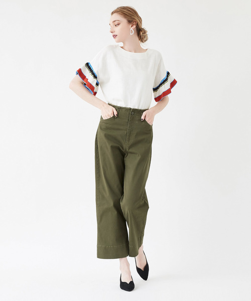 titivate（ティティベイト）の「ｳｴｽﾄﾌﾘﾝｼﾞﾊﾞｯｸﾍﾞﾙﾄﾜｲﾄﾞﾊﾟﾝﾂ（その他パンツ・レディース・ブラック/ブラウン/ベージュ/ライトベージュ/カーキ/ネイビー・S/M/L）」の18枚目の写真
