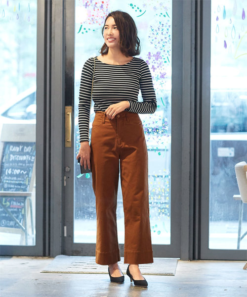 titivate（ティティベイト）の「ｳｴｽﾄﾌﾘﾝｼﾞﾊﾞｯｸﾍﾞﾙﾄﾜｲﾄﾞﾊﾟﾝﾂ（その他パンツ・レディース・ブラック/ブラウン/ベージュ/ライトベージュ/カーキ/ネイビー・S/M/L）」の8枚目の写真