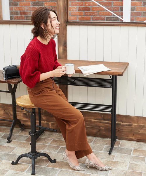 titivate（ティティベイト）の「ｳｴｽﾄﾌﾘﾝｼﾞﾊﾞｯｸﾍﾞﾙﾄﾜｲﾄﾞﾊﾟﾝﾂ（その他パンツ・レディース・ブラック/ブラウン/ベージュ/ライトベージュ/カーキ/ネイビー・S/M/L）」の9枚目の写真