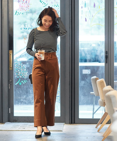 titivate（ティティベイト）の「ｳｴｽﾄﾌﾘﾝｼﾞﾊﾞｯｸﾍﾞﾙﾄﾜｲﾄﾞﾊﾟﾝﾂ（その他パンツ・レディース・ブラック/ブラウン/ベージュ/ライトベージュ/カーキ/ネイビー・S/M/L）」の11枚目の写真