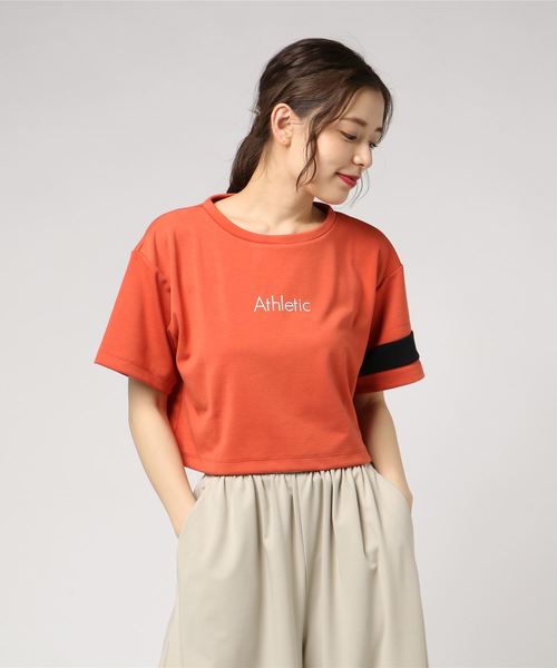 SAMANTHAVEGA(サマンサベガ)の「ショート丈ロゴTshirts(その他トップス・レディース・ホワイト/ネイビー/オレンジ・FREE)」の1枚目の写真