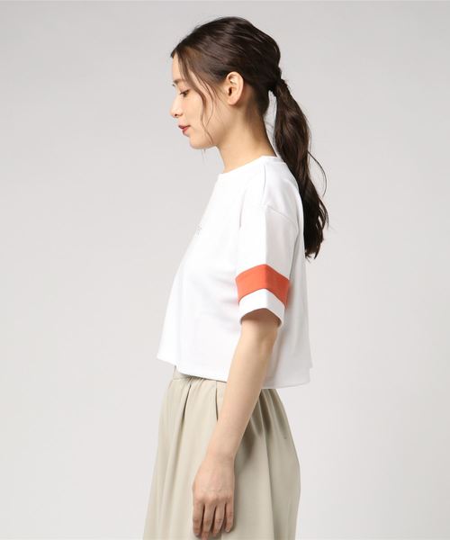 SAMANTHAVEGA(サマンサベガ)の「ショート丈ロゴTshirts(その他トップス・レディース・ホワイト/ネイビー/オレンジ・FREE)」の4枚目の写真