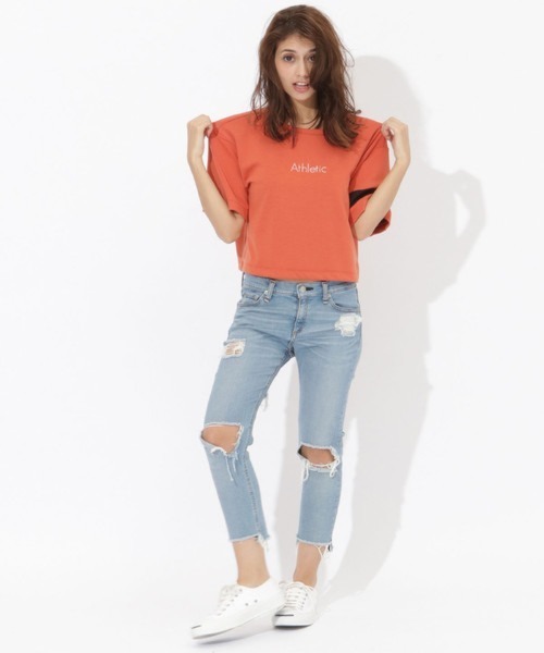 SAMANTHAVEGA(サマンサベガ)の「ショート丈ロゴTshirts(その他トップス・レディース・ホワイト/ネイビー/オレンジ・FREE)」の8枚目の写真