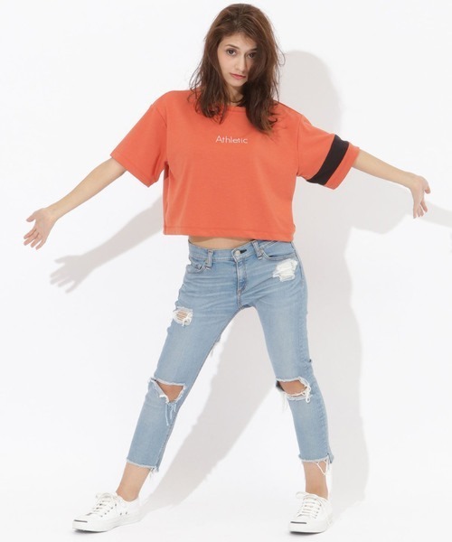 SAMANTHAVEGA(サマンサベガ)の「ショート丈ロゴTshirts(その他トップス・レディース・ホワイト/ネイビー/オレンジ・FREE)」の9枚目の写真