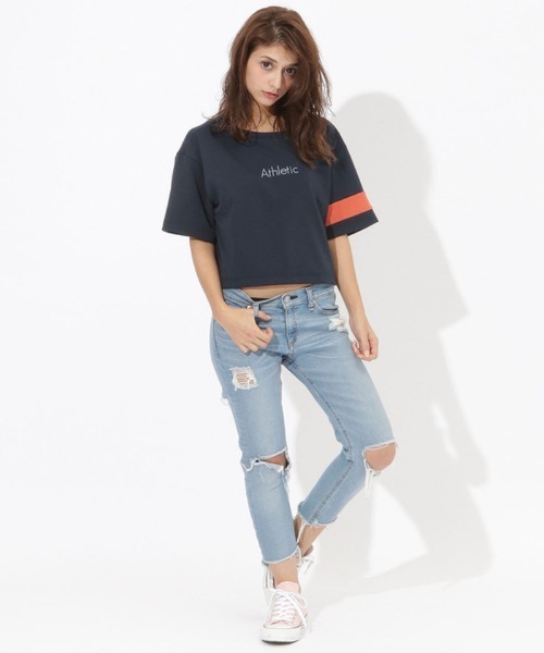 SAMANTHAVEGA(サマンサベガ)の「ショート丈ロゴTshirts(その他トップス・レディース・ホワイト/ネイビー/オレンジ・FREE)」の12枚目の写真