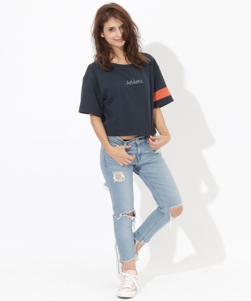 SAMANTHAVEGA(サマンサベガ)の「ショート丈ロゴTshirts(その他トップス・レディース・ホワイト/ネイビー/オレンジ・FREE)」の13枚目の写真