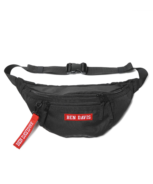 BEN DAVIS ORIGINALS(ベンデイビスオリジナルス)の「BENDAVIS LOGOTAPE WAISTBAG/ベンデイビス ロゴテープ ウエストバッグ(ボディバッグ/ウエストポーチ・レディース・ブラック×ブラック/ブラック×レッド/ブラック×ピンク/ブラック×イエロー/ブラック×パープル・FREE)」の11枚目の写真