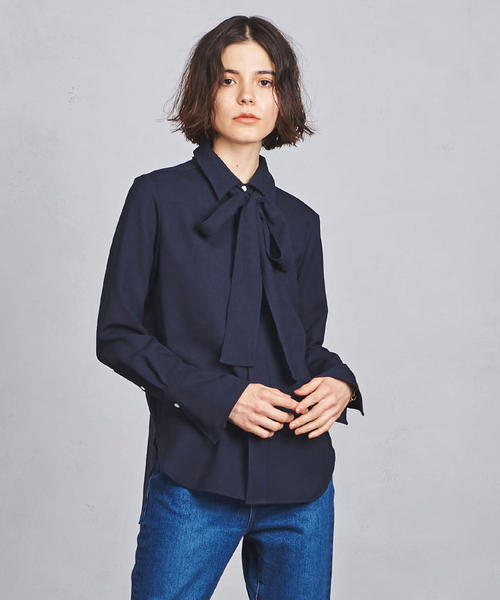 Madison Blue ボウタイ付きネイビー長袖シャツ UNITED ARROWS（ユナイテッドアローズ）の「＜MADISON BLUE
