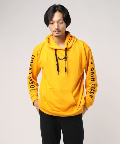 WEGO（ウィゴー）の「WEGO/スリーブロゴプルパーカー（パーカー・メンズ・ホワイト/ブラック/マスタード・MEDIUM/LARGE）」の6枚目の写真