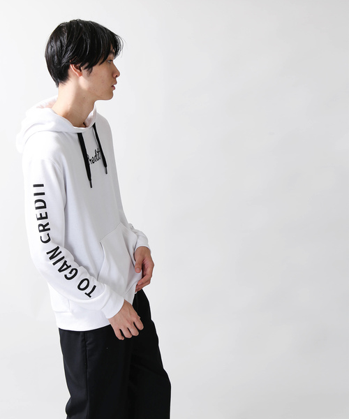 WEGO（ウィゴー）の「WEGO/スリーブロゴプルパーカー（パーカー・メンズ・ホワイト/ブラック/マスタード・MEDIUM/LARGE）」の18枚目の写真