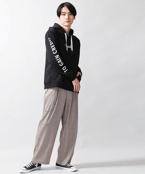 WEGO（ウィゴー）の「WEGO/スリーブロゴプルパーカー（パーカー・メンズ・ホワイト/ブラック/マスタード・MEDIUM/LARGE）」の16枚目の写真