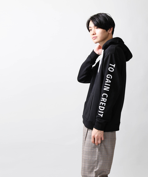 WEGO（ウィゴー）の「WEGO/スリーブロゴプルパーカー（パーカー・メンズ・ホワイト/ブラック/マスタード・MEDIUM/LARGE）」の15枚目の写真