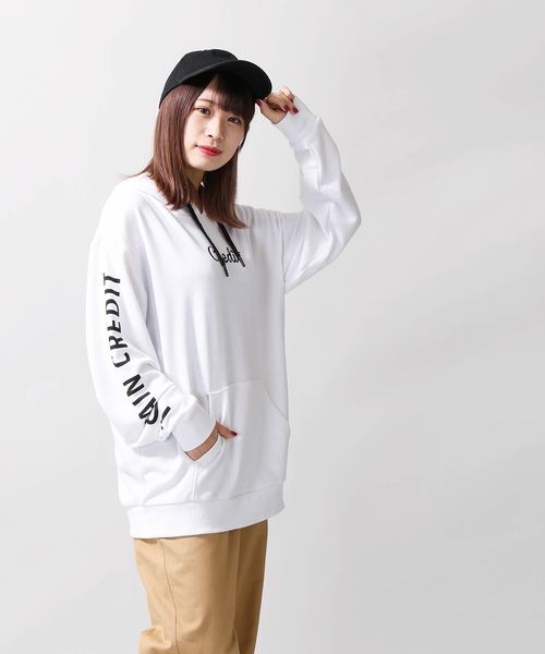 WEGO（ウィゴー）の「WEGO/スリーブロゴプルパーカー（パーカー・メンズ・ホワイト/ブラック/マスタード・MEDIUM/LARGE）」の10枚目の写真