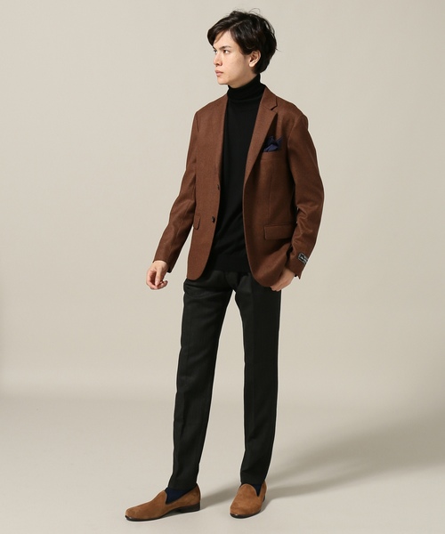 BERWICH（ベルウィッチ）の「BERWICH / ベルウィッチ PIERO 1プリーツヘリンボーントラウザー（その他パンツ・メンズ・ブラウン・44/46/48）」の2枚目の写真