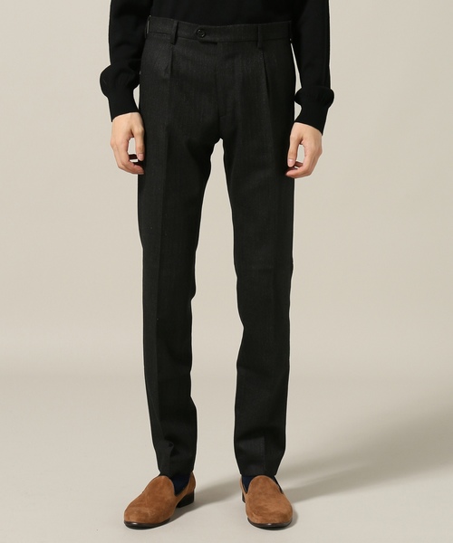 BERWICH（ベルウィッチ）の「BERWICH / ベルウィッチ PIERO 1プリーツヘリンボーントラウザー（その他パンツ・メンズ・ブラウン・44/46/48）」の3枚目の写真