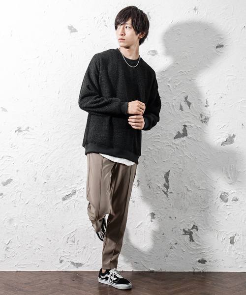 MinoriTY（マイノリティ）の「プードルボアビッグトレーナー ビッグシルエット（スウェット・メンズ・ブラック/ネイビー/グレー/モカ・M/L/XL）」の14枚目の写真