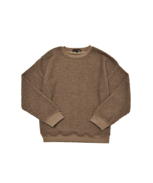 MinoriTY（マイノリティ）の「プードルボアビッグトレーナー ビッグシルエット（スウェット・メンズ・ブラック/ネイビー/グレー/モカ・M/L/XL）」の6枚目の写真