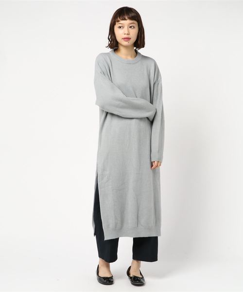 サイドスリットニットワンピ サイドスリットニットワンピ