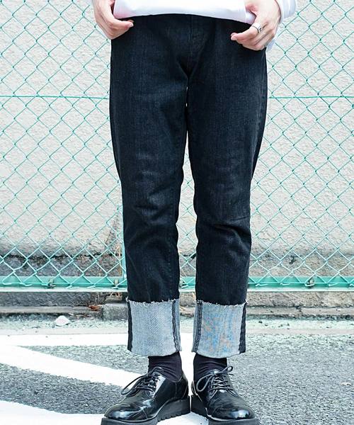 GOSTAR DE FUGA（ゴスタール ジフーガ）の「ストレッチロールアップデニム（デニムパンツ・メンズ・ブラック/ブルー・M/L）」の8枚目の写真