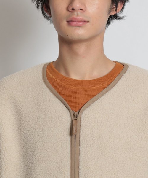 niko and...（ニコアンド）の「フリースジップカーディガン（カーディガン/ボレロ・メンズ・ブラック/アイボリー/キャメル・MEDIUM/LARGE）」の10枚目の写真