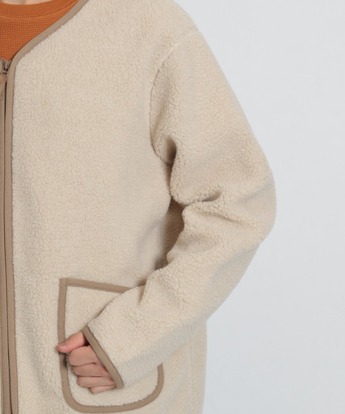 niko and...（ニコアンド）の「フリースジップカーディガン（カーディガン/ボレロ・メンズ・ブラック/アイボリー/キャメル・MEDIUM/LARGE）」の12枚目の写真