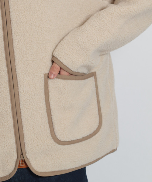 niko and...（ニコアンド）の「フリースジップカーディガン（カーディガン/ボレロ・メンズ・ブラック/アイボリー/キャメル・MEDIUM/LARGE）」の13枚目の写真