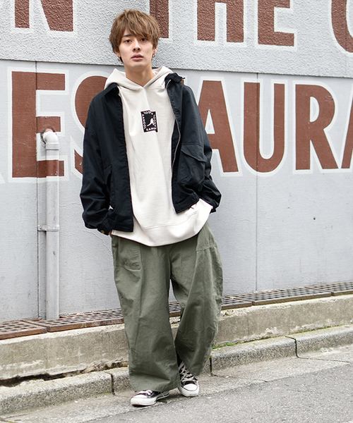 kutir(クティール)の「ドリズラージャケット オーバーシルエット(ブルゾン・メンズ・ブラック/ベージュ/カーキ・MEDIUM/LARGE)」の4枚目の写真