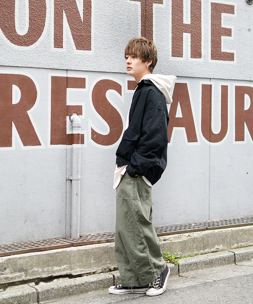 kutir(クティール)の「ドリズラージャケット オーバーシルエット(ブルゾン・メンズ・ブラック/ベージュ/カーキ・MEDIUM/LARGE)」の5枚目の写真