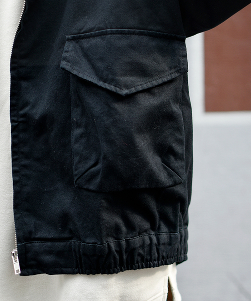 kutir(クティール)の「ドリズラージャケット オーバーシルエット(ブルゾン・メンズ・ブラック/ベージュ/カーキ・MEDIUM/LARGE)」の9枚目の写真