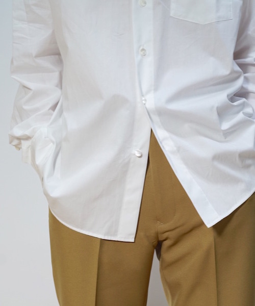 KAIKO（カイコー）の「KAIKO LARGER SHIRT（シャツ/ブラウス・メンズ・ホワイト/ライトグレー/ブラック/ライトグリーン/ライトパープル・S/M/L）」の6枚目の写真