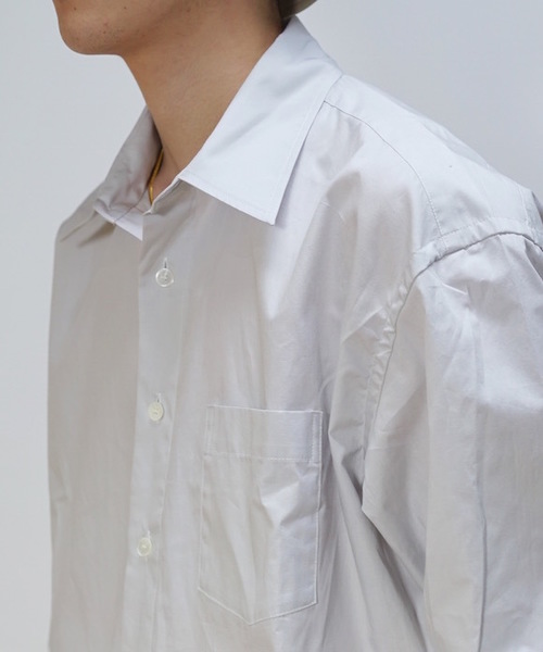 KAIKO（カイコー）の「KAIKO LARGER SHIRT（シャツ/ブラウス・メンズ・ホワイト/ライトグレー/ブラック/ライトグリーン/ライトパープル・S/M/L）」の11枚目の写真