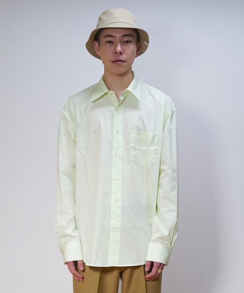 KAIKO（カイコー）の「KAIKO LARGER SHIRT（シャツ/ブラウス・メンズ・ホワイト/ライトグレー/ブラック/ライトグリーン/ライトパープル・S/M/L）」の20枚目の写真