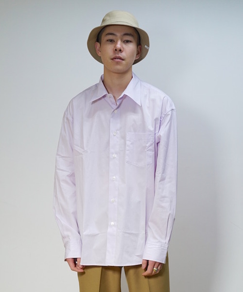 KAIKO（カイコー）の「KAIKO LARGER SHIRT（シャツ/ブラウス・メンズ・ホワイト/ライトグレー/ブラック/ライトグリーン/ライトパープル・S/M/L）」の19枚目の写真