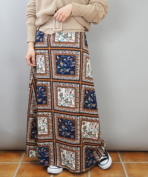 tiptop（ティップトップ）の「アラベスク柄ロングスカート（スカート  