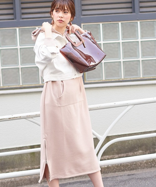 natural couture（ナチュラルクチュール）の「サイドＷジップロングパーカーワンピース（ワンピース・レディース・オフホワイト/ブラック/ベージュ・FREE）」の18枚目の写真