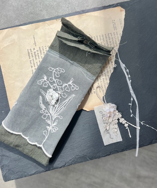 m.soeur（エムスール）の「スズランレースのギフト袋（大）（ラッピングキット・レディース・ホワイト/ダークグリーン・FREE）」の15枚目の写真