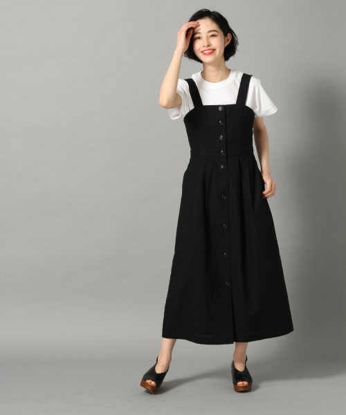 LOWRYS FARM（ローリーズファーム）の「マエボタンキャミワンピ　832230（ワンピース・レディース・ブラック/レッド/アイボリー・MEDIUM/LARGE）」の3枚目の写真