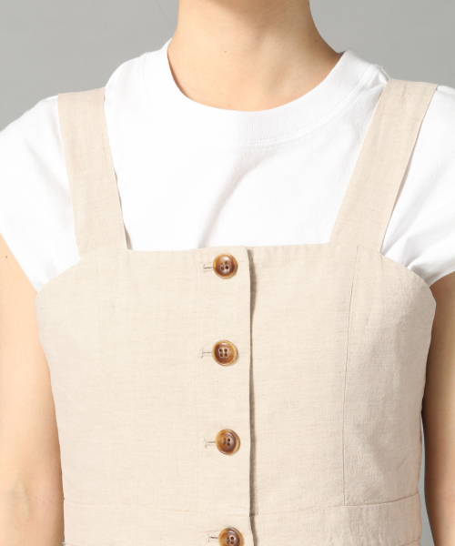 LOWRYS FARM（ローリーズファーム）の「マエボタンキャミワンピ　832230（ワンピース・レディース・ブラック/レッド/アイボリー・MEDIUM/LARGE）」の8枚目の写真