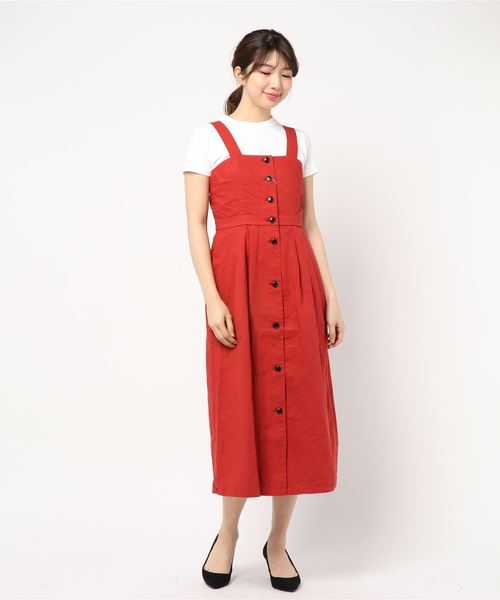 LOWRYS FARM（ローリーズファーム）の「マエボタンキャミワンピ　832230（ワンピース・レディース・ブラック/レッド/アイボリー・MEDIUM/LARGE）」の17枚目の写真