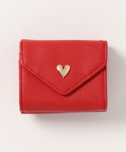 Heather(ヘザー)の「ハートミツオリサイフ 832084(財布・レディース・ヘザーグレー/ブラック/レッド・FREE)」の1枚目の写真