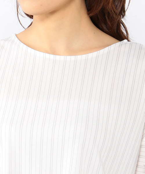 A/C DESIGN BY ALPHA CUBIC（エーシーデザインバイアルファキュービック）の「◇カタログ掲載◇フリルスリーブプルオーバー（Tシャツ/カットソー・レディース・ライトグレー/ネイビー/オフホワイト・M size/L size）」の6枚目の写真